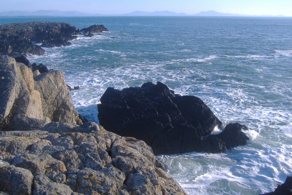 photograph looking south east along the coastline towards Rhoscolyn bay 