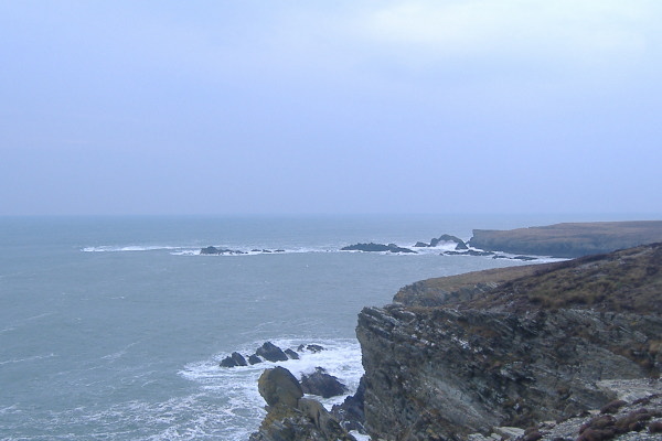 photograph looking up the coast towards Penrhyn Mawr 