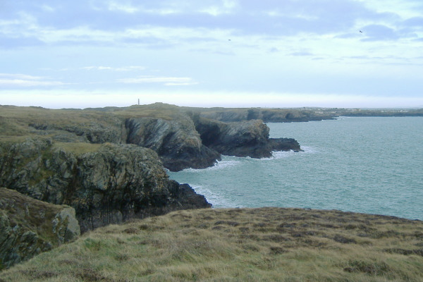 photograph looking back to Porth Dafarch 