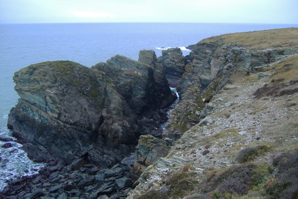 photograph of the three rocky pinnacles 