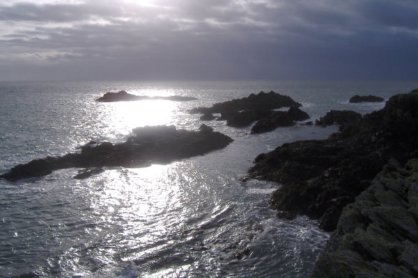 photograph of the rocks at penrhyn mawr 