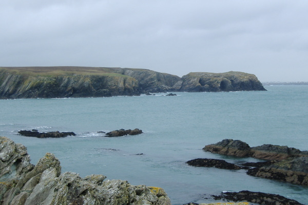 photograph looking south to Dinas 