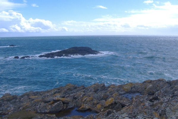 photograph of the sea around the various islands 