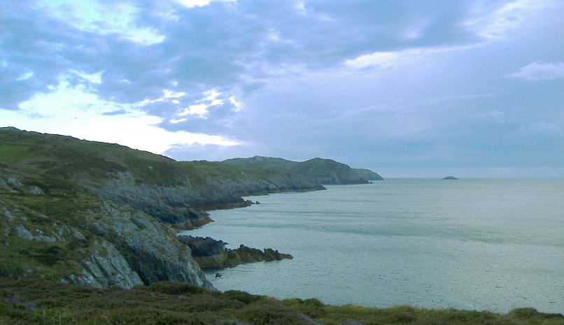  looking west from up on the cliffs out of Bull Bay 