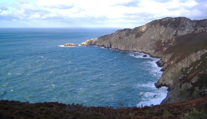 looking across Gogarth Bay to North Stack 