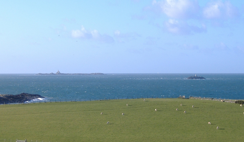  looking down on the Skerries and West Mouse 