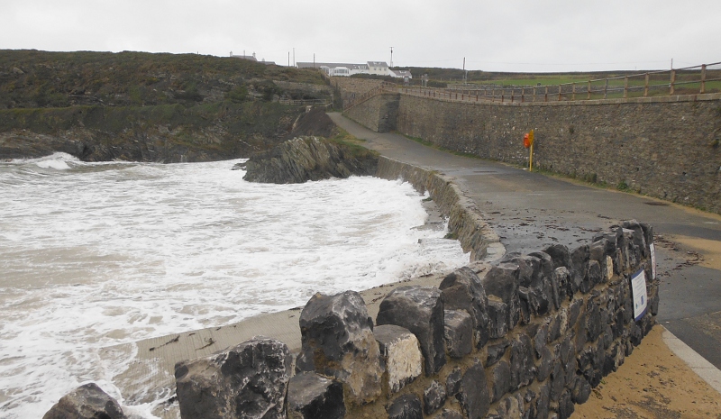  the wild conditions around Porth Dafarch 