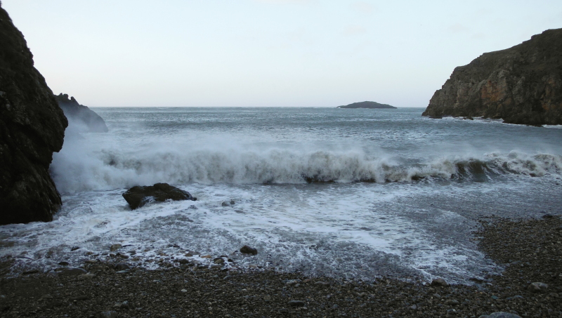 one of the waves on the beach 