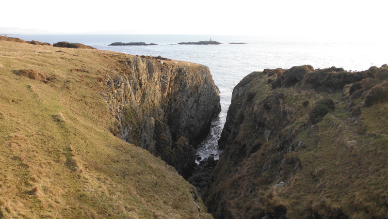 deep gash in the cliffs 