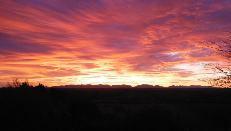 photograph of sunrise over Snowdonia 