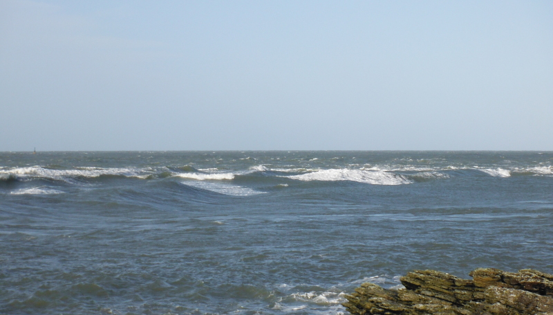 the tide race off Cemlyn Point 