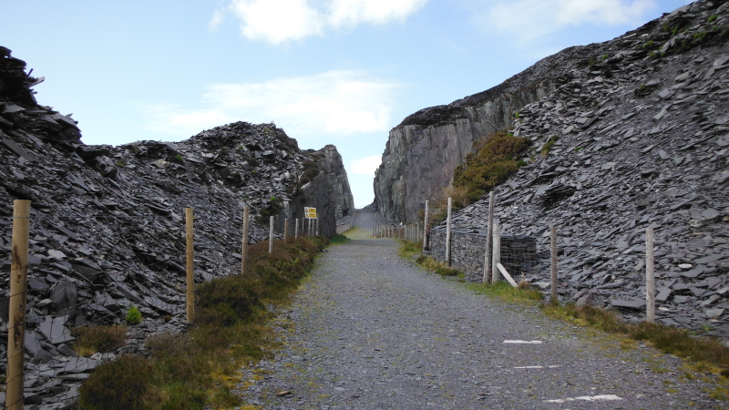 the upper part of the track 