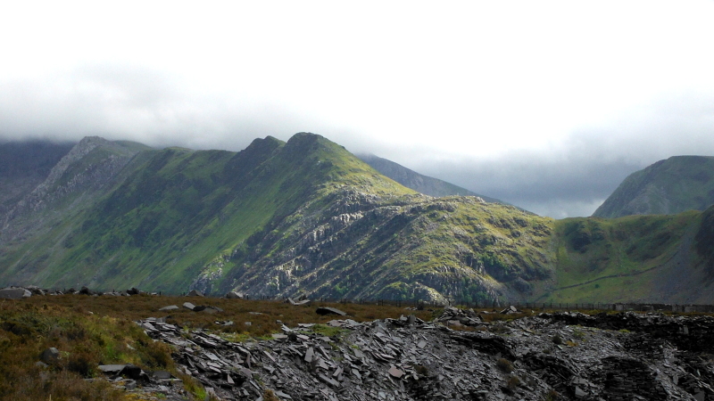 the Llechog buttress and Tryfan 