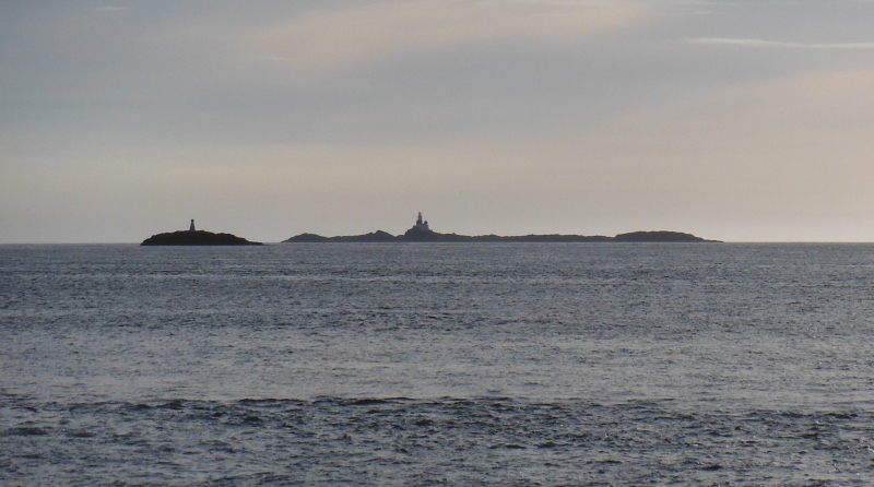 looking out from Cemlyn to West Mouse and the Skerries 