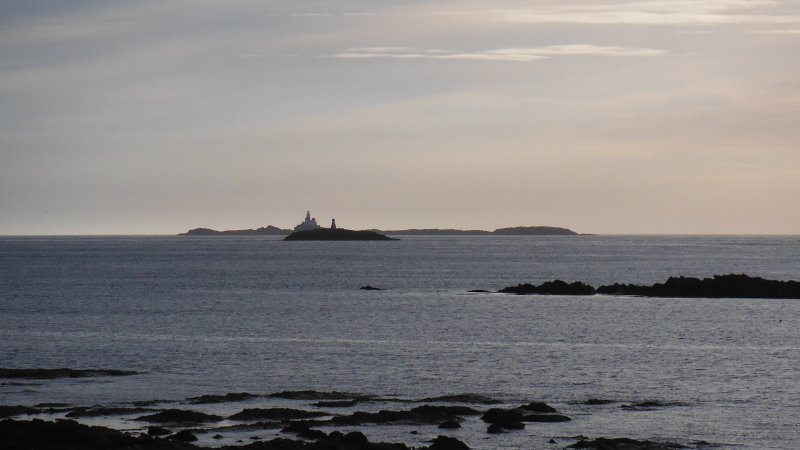 looking out from Cemlyn to West Mouse and the Skerries 