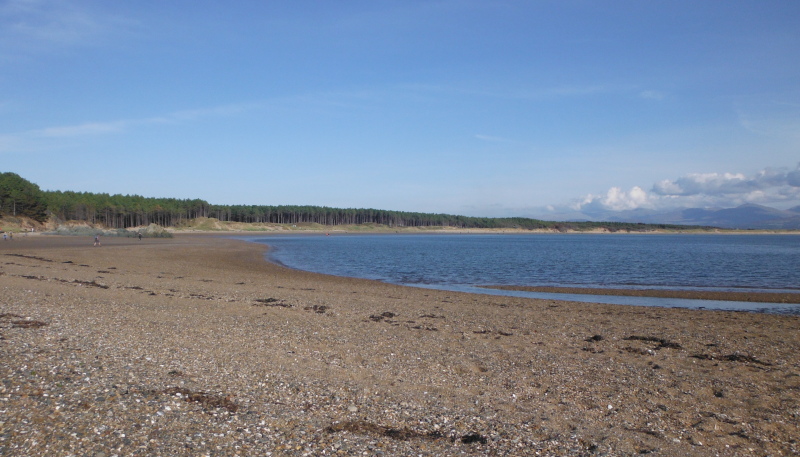  looking along the beach to Llanddwyn Island 