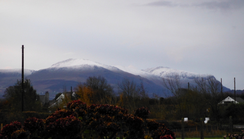  looking across to the snow on the Glyders 