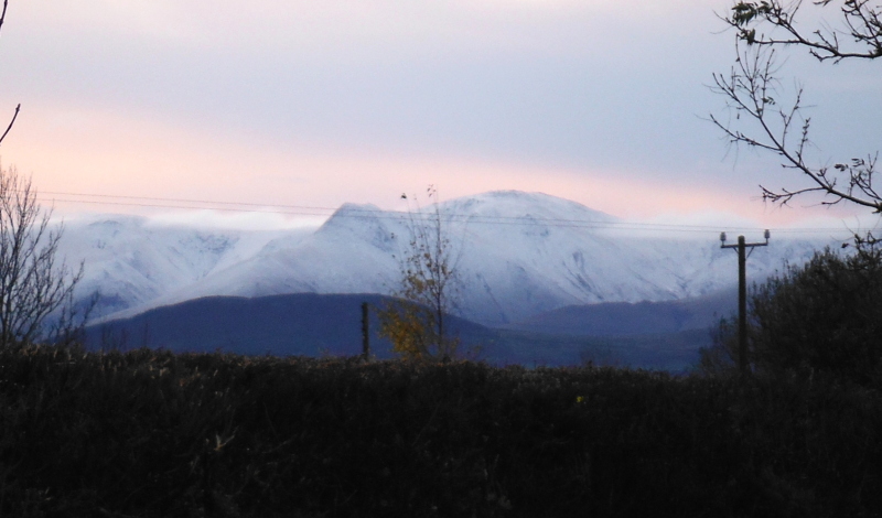  looking across to the snow on the Carneddau 