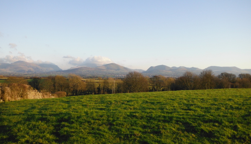  looking across to Snowdonia from Llangaffo 