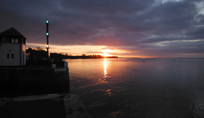  the sunset from the marina wall 