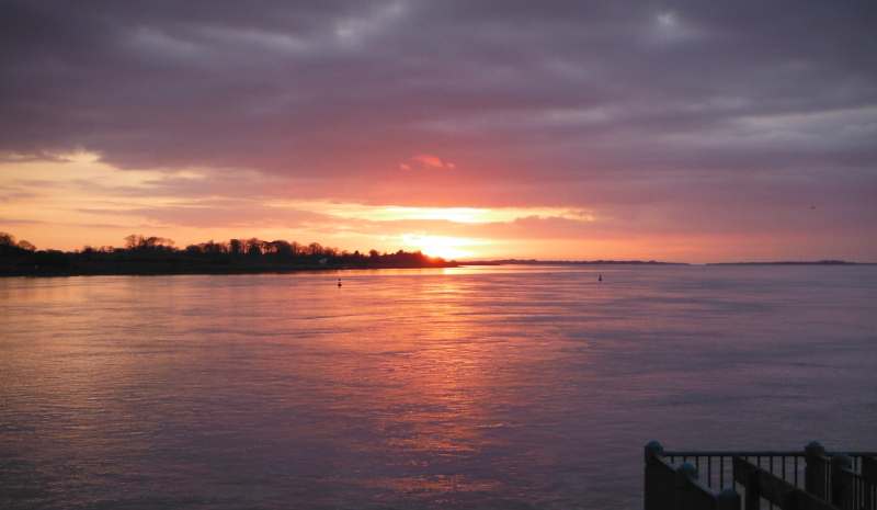  the sun as it set, taken from the pier 