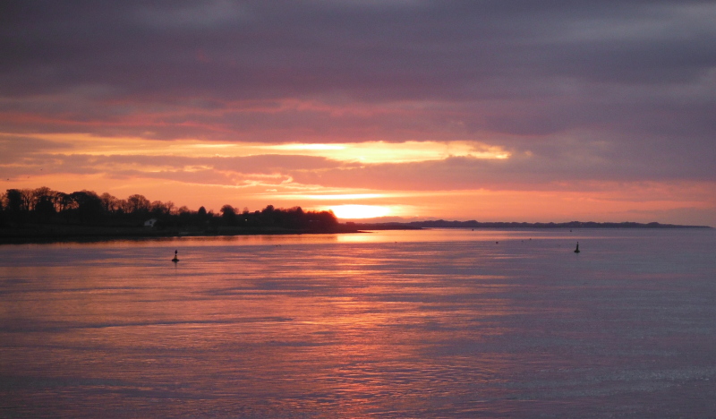  the sun as it set, taken from the pier 