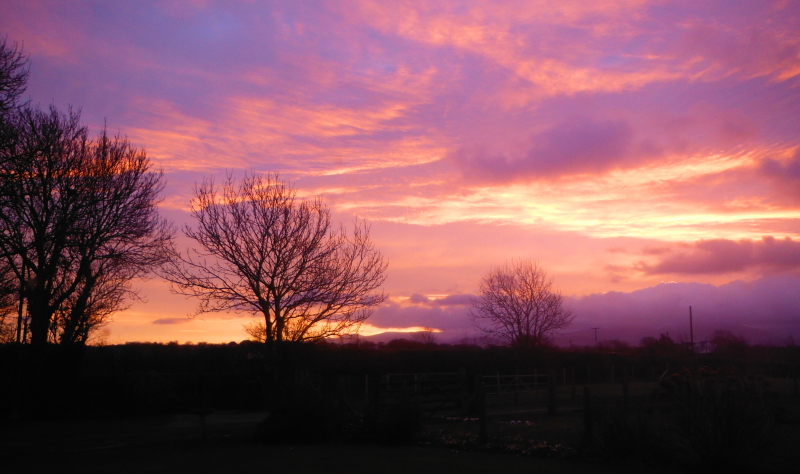  the sunrise over the Carneddau 