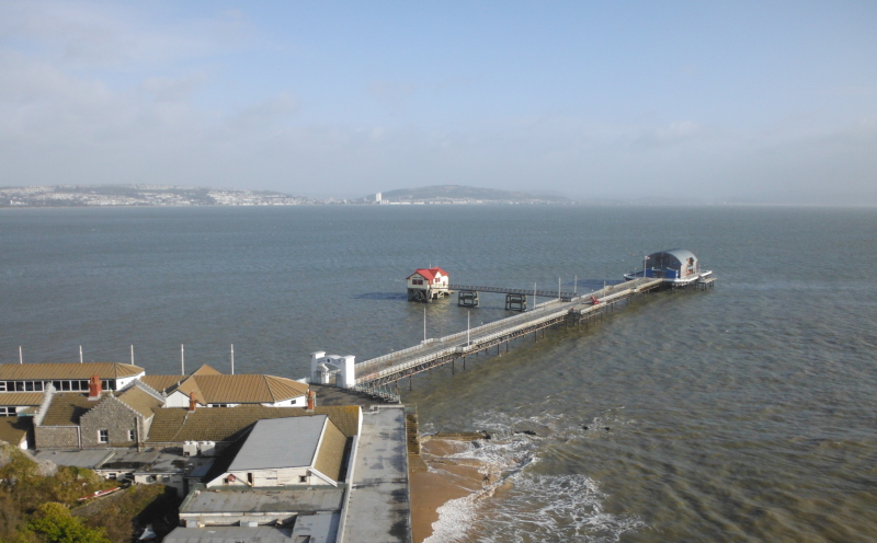  looking down on Mumbles Pier