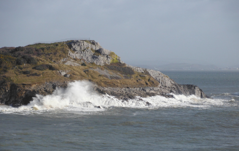  the waves around Mumbles Head