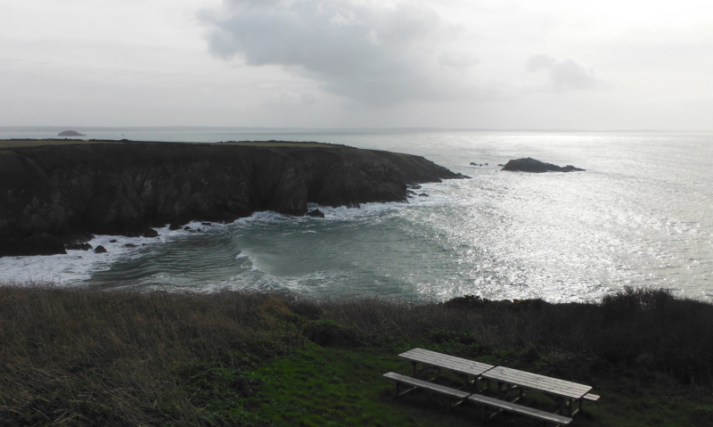  looking down on Caerfai Bay 