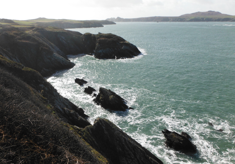  part of the coastline along from St Justinian`s 