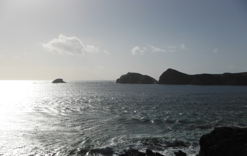  looking across to islands at the south end of Ramsey Island 