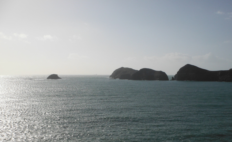  looking across to islands at the south end of Ramsey Island 