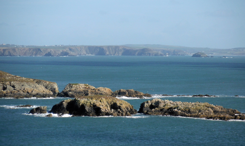  looking across Carreg yr Esgob to the cliffs along around Newgale and Solva 