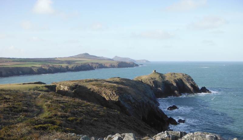  looking over the headland to Penllechwen 