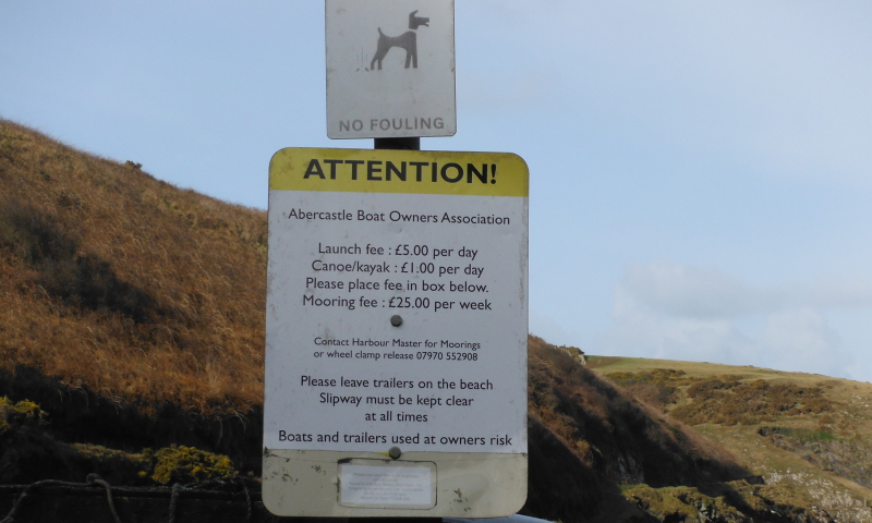  the sign at Abercastle