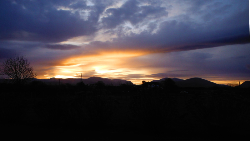  the sunrise over the Carneddau 