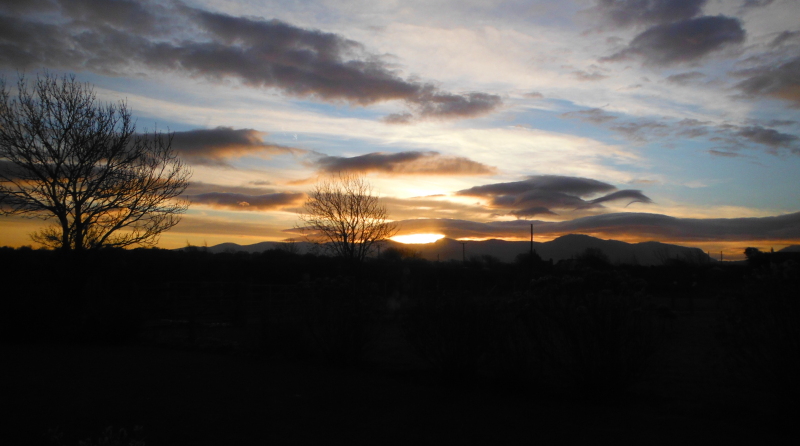  the sunrise over the Carneddau 