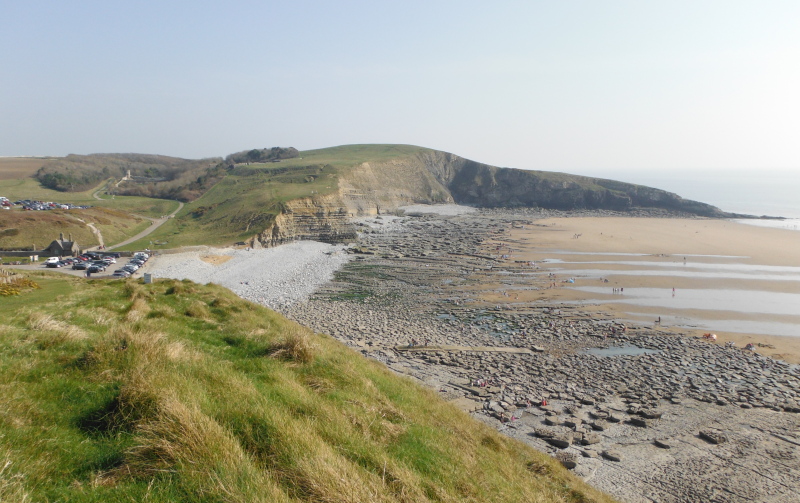  looking down on Dunraven bay 