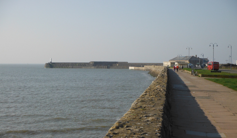  looking along to the sea-wall 