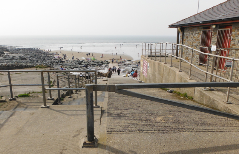  looking down the slipway in Rest Bay 