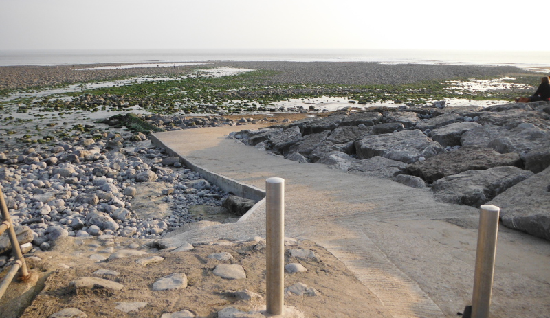  the ramp in the beach area 