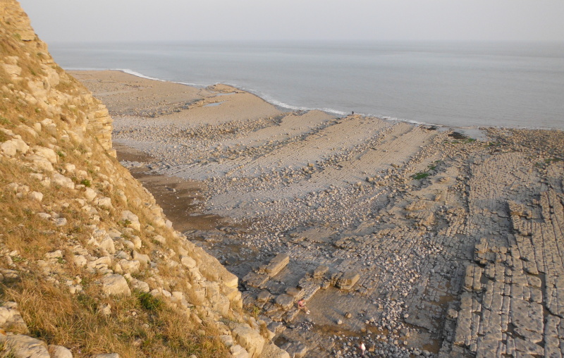  looking down on part of the beach 