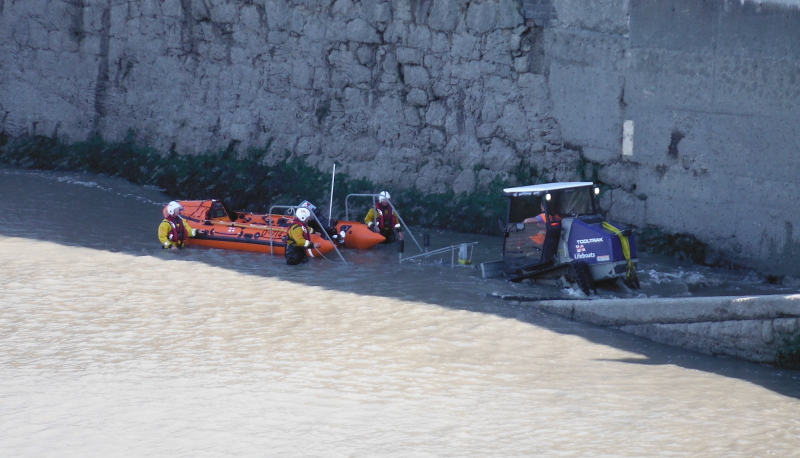  loading the inflatable into its trailer