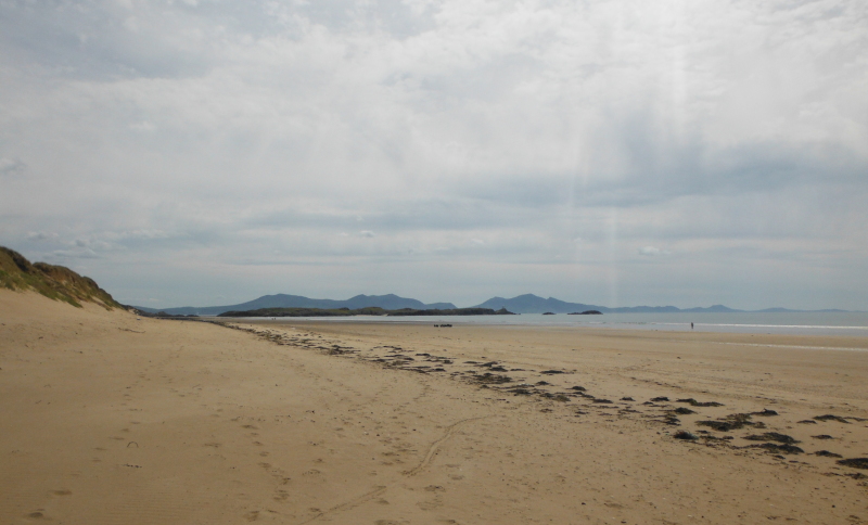  looking along the beach toward Llanddwyn Island 