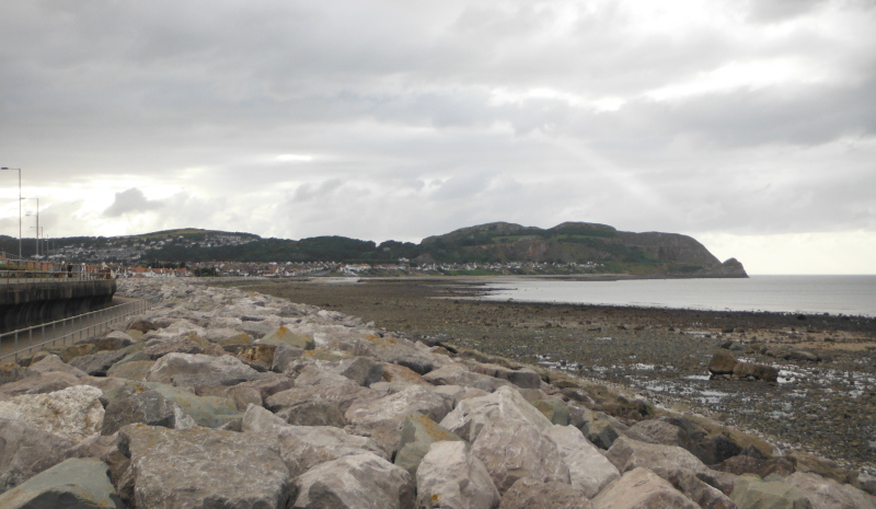  looking along the rock protection to Penrhyn Bay 