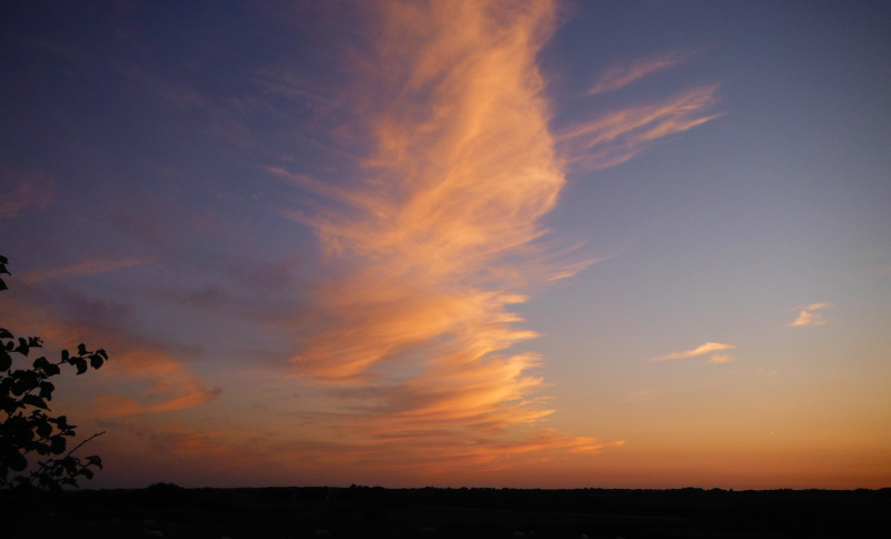  the clouds lit up by the sun 