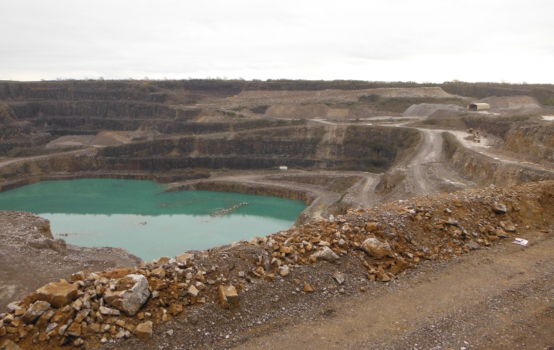  looking down into Cornelly Quarry 