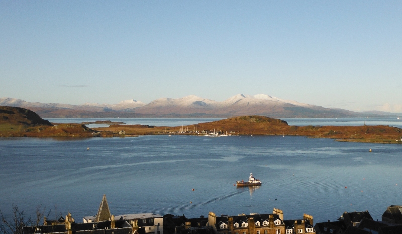  looking over Kerrera to the hills on Mull 