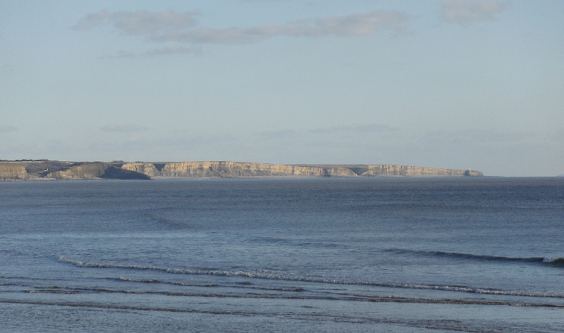  the cliffs along beyond Ogmore 